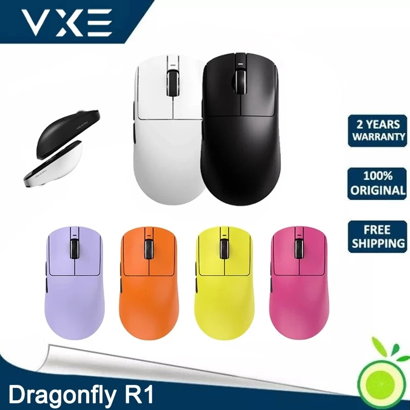 Dragonfly R1 Mouse Bluetooth Wireless R1 Se Pro Max Gamer Mouse Paw3395 Lightweight Pc Gaming Accessories Mice