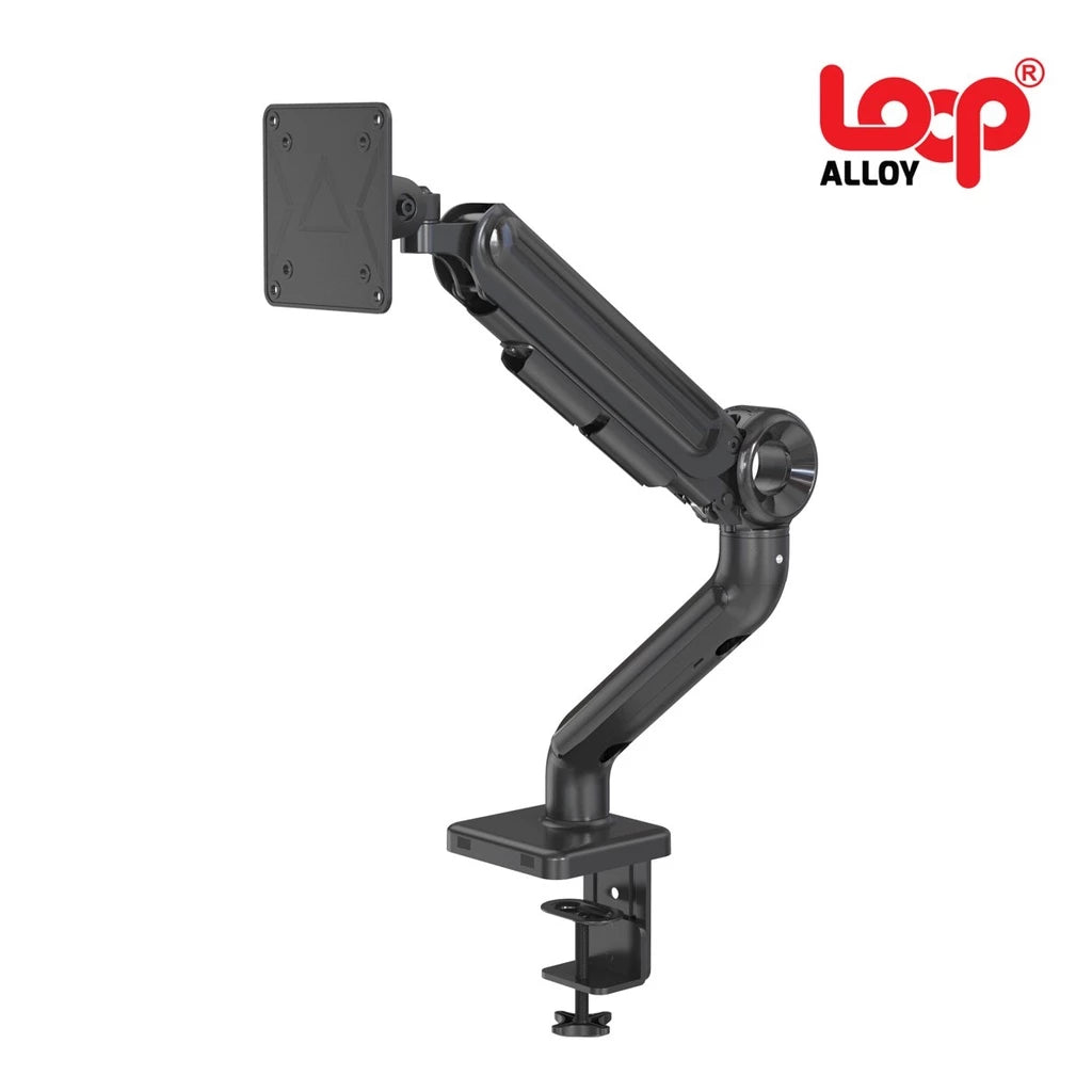 Alloy Single Gas Lift Monitor Mount with Clamp Premium (Black)